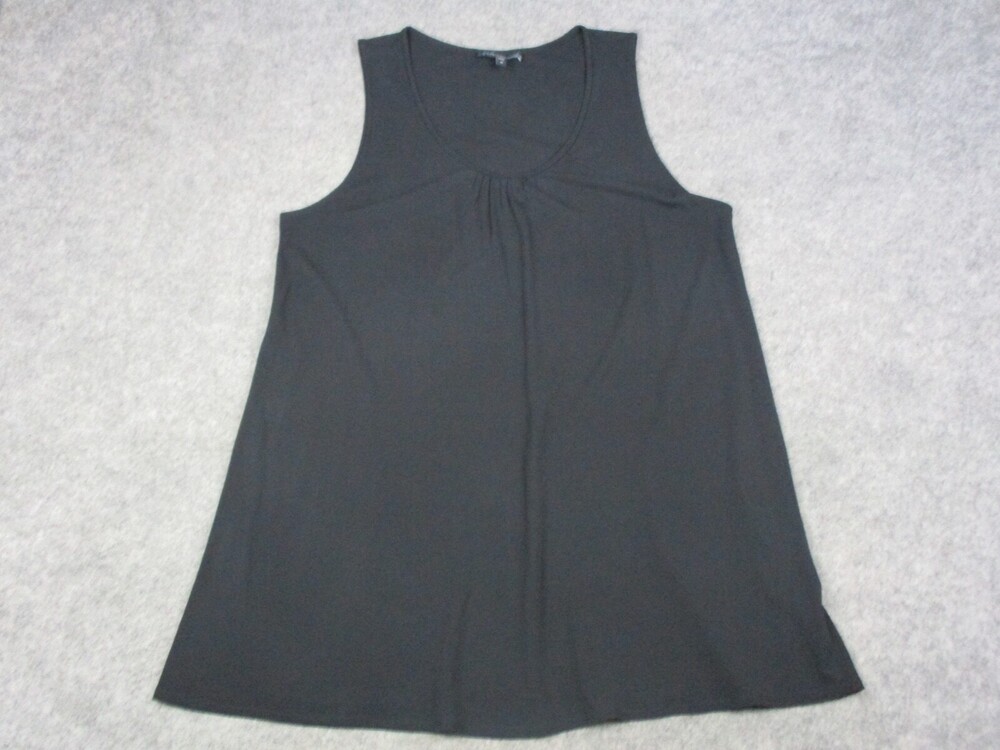 Eileen Fisher Dress Medium M Black Casual Comfort Stretch Flowy Lightweight Silk